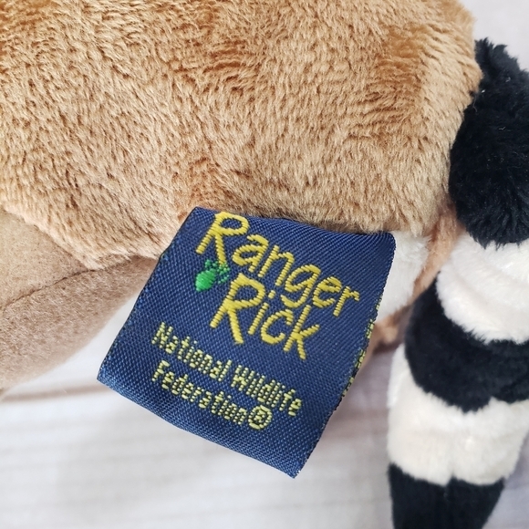 Ranger Rick Raccoon 8" Plush Stuffed Animal Vintage 1994 With Tag Embroidered - Picture 8 of 10